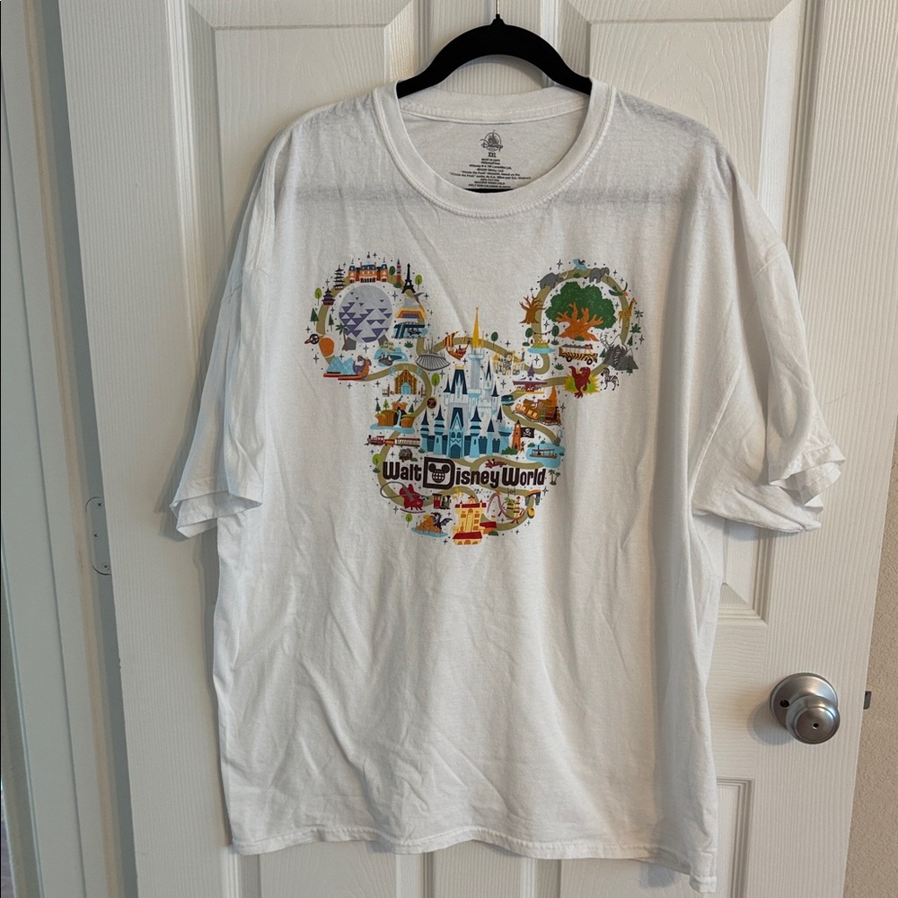 Disney White T-Shirt with Colorful Mickey Graphic